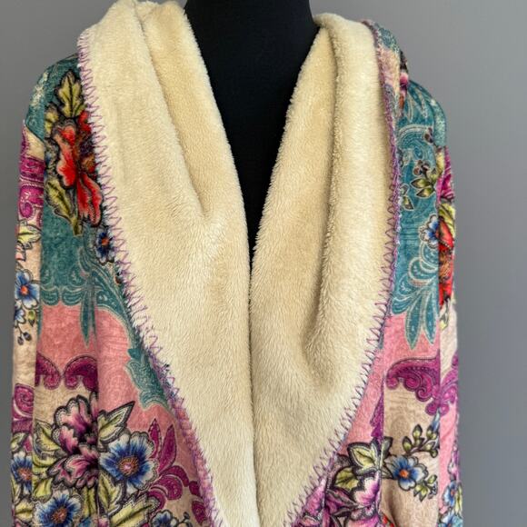 Johnny Was Ledona Sherpa jacket - B47121-6 - plush - cardigan - FLAWED - size S - Picture 2 of 12